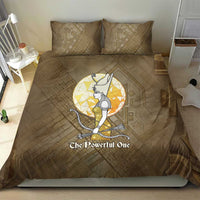 Wosret Egyptian Bedding Set with Golden Scepter and Archer Motif in Ancient Protector