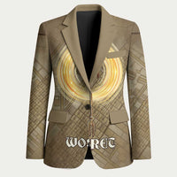 Wosret Egyptian Blazer with Golden Scepter and Archer Motif in Ancient Protector