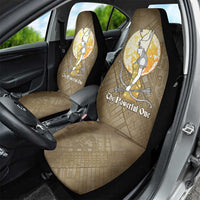 Wosret Egyptian Car Seat Cover with Golden Scepter and Archer Motif in Ancient Protector