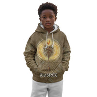 Wosret Egyptian Kid Hoodie with Golden Scepter and Archer Motif in Ancient Protector