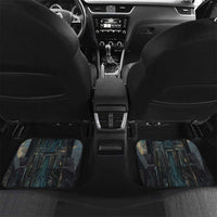 Wosret Winged Crown Car Mats Egyptian Cyber Circuit Design in Futuristic Blue Theme