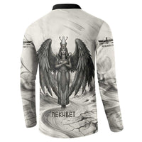 Nekhbet Egyptian Button Sweatshirt Vulture Goddess Mother of Protection Wings Claws Desert