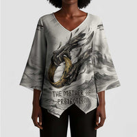 Nekhbet Egyptian Kimono Sleeve Blouse Vulture Goddess Mother of Protection Wings Claws Desert