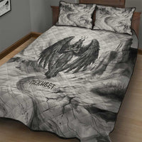 Nekhbet Egyptian Quilt Bed Set Vulture Goddess Mother of Protection Wings Claws Desert
