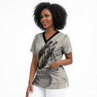 Nekhbet Egyptian Scrub Top Vulture Goddess Mother of Protection Wings Claws Desert