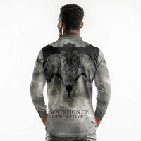 Nekhbet Long Sleeve Polo Shirt Vulture Goddess Eye of Protection Sovereign of Upper Egypt