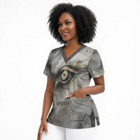 Nekhbet Scrub Top Vulture Goddess Eye of Protection Sovereign of Upper Egypt