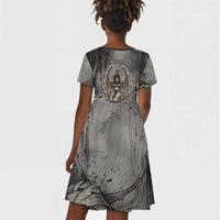 Nephthys Kid Short Sleeve Dress Mistress of the House Egyptian Goddess Wings