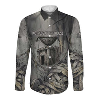 Nephthys Long Sleeve Button Shirt Mistress of the House Egyptian Goddess Wings