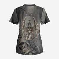 Nephthys Scrub Top Mistress of the House Egyptian Goddess Wings