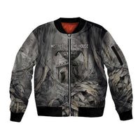 Nephthys Sleeve Zip Bomber Jacket Mistress of the House Egyptian Goddess Wings