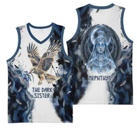 Nephthys Egyptian Basketball Jersey The Dark Sister Falcon Wings Moon Veil