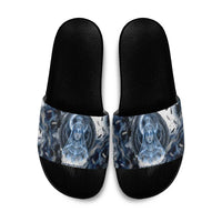Nephthys Egyptian Slide Sandals The Dark Sister Falcon Wings Moon Veil