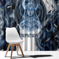 Nephthys Egyptian Window Curtain The Dark Sister Falcon Wings Moon Veil