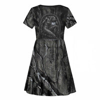 Nut Kid Short Sleeve Dress Egyptian Keeper of Souls Celestial Stairway Ascension Path Cosmic Goddess of the Night Sky