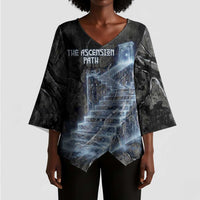 Nut Kimono Sleeve Blouse Egyptian Keeper of Souls Celestial Stairway Ascension Path Cosmic Goddess of the Night Sky
