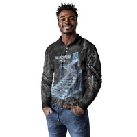 Nut Long Sleeve Polo Shirt Egyptian Keeper of Souls Celestial Stairway Ascension Path Cosmic Goddess of the Night Sky