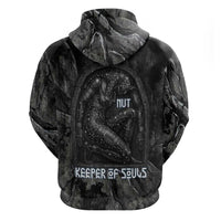 Nut Zip Hoodie Egyptian Keeper of Souls Celestial Stairway Ascension Path Cosmic Goddess of the Night Sky