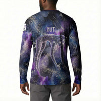 Nut Egyptian Button Sweatshirt She Who Bore the Gods Galactic Vessel Cosmic Goddess Star Map