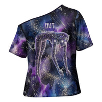 Nut Egyptian Cross Shoulder Shirt She Who Bore the Gods Galactic Vessel Cosmic Goddess Star Map