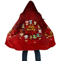 Chinese Zodiac Happy New Year Cloak Festive Cartoon Illustration Style