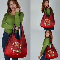 Chinese Zodiac Happy New Year Grocery Bag Festive Cartoon Illustration Style