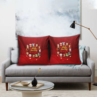 Chinese Zodiac Happy New Year Pillow Cover Festive Cartoon Illustration Style