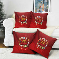 Chinese Zodiac Happy New Year Pillow Cover Festive Cartoon Illustration Style