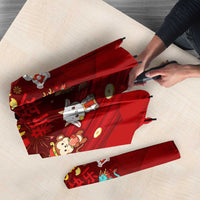 Chinese Zodiac Happy New Year Umbrella Festive Cartoon Illustration Style