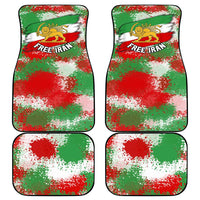 Free Iran Car Mats Lion and Sun Emblem Grunge Paint Splash Style