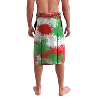 Free Iran Lavalava Lion and Sun Emblem Grunge Paint Splash Style