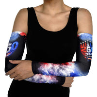USA 250th Anniversary Celebration Arm Sleeves Patriotic Smoke Burst Art Style