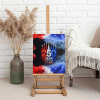 USA 250th Anniversary Celebration Canvas Wall Art Patriotic Smoke Burst Art Style