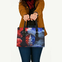 USA 250th Anniversary Celebration Leather Bag Patriotic Smoke Burst Art Style