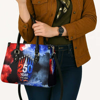USA 250th Anniversary Celebration Leather Bag Patriotic Smoke Burst Art Style