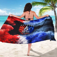 USA 250th Anniversary Celebration Sarong Patriotic Smoke Burst Art Style