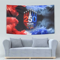 USA 250th Anniversary Celebration Tapestry Patriotic Smoke Burst Art Style