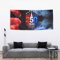 USA 250th Anniversary Celebration Tapestry Patriotic Smoke Burst Art Style