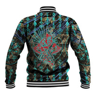 Viking Berserker Bear Warrior Baseball Jacket Norse Mythology Rune Sigil Illustration