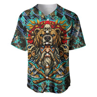 Viking Berserker Bear Warrior Baseball Jersey Norse Mythology Rune Sigil Illustration
