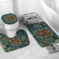 Viking Berserker Bear Warrior Bathroom Set Norse Mythology Rune Sigil Illustration
