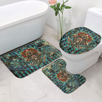 Viking Berserker Bear Warrior Bathroom Set Norse Mythology Rune Sigil Illustration