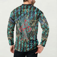 Viking Berserker Bear Warrior Button Sweatshirt Norse Mythology Rune Sigil Illustration