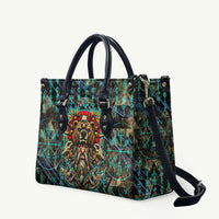 Viking Berserker Bear Warrior Leather Bag Norse Mythology Rune Sigil Illustration