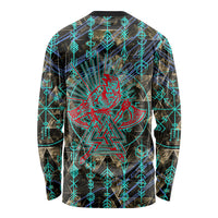 Viking Berserker Bear Warrior Long Sleeve Shirt Norse Mythology Rune Sigil Illustration