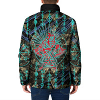 Viking Berserker Bear Warrior Padded Jacket Norse Mythology Rune Sigil Illustration
