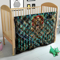 Viking Berserker Bear Warrior Quilt Norse Mythology Rune Sigil Illustration