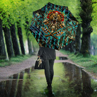 Viking Berserker Bear Warrior Umbrella Norse Mythology Rune Sigil Illustration