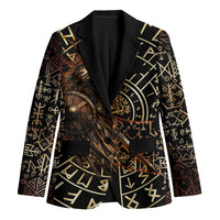 Viking Shieldmaiden and Yggdrasil Blazer Norse Rune Circle Mythology Illustration