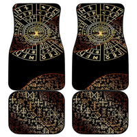Viking Shieldmaiden and Yggdrasil Car Mats Norse Rune Circle Mythology Illustration